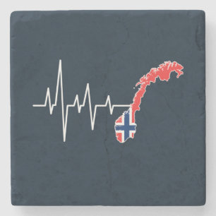 Posavasos De Piedra Bandera noruega Noruega Flag Norge Latido 
