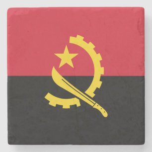 Posavasos De Piedra Bandera patriótica angoleña