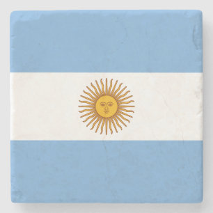 Posavasos De Piedra Bandera Patriótica Argentina
