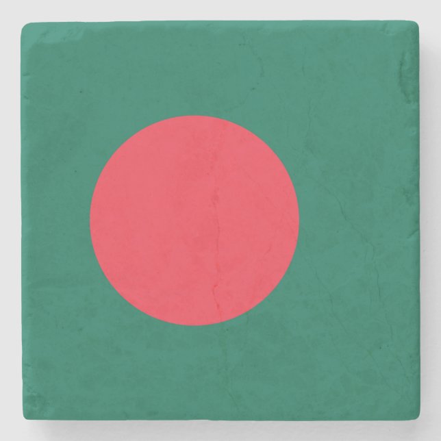 Posavasos De Piedra Bandera patriótica bangladesí (Anverso)
