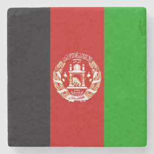 Posavasos De Piedra Bandera patriótica de Afganistán