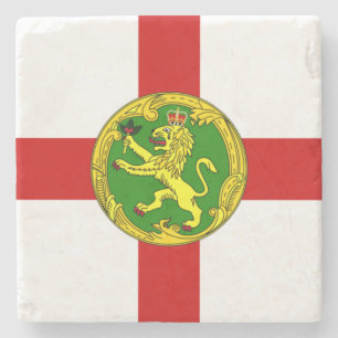 Posavasos De Piedra Bandera patriótica de Alderney