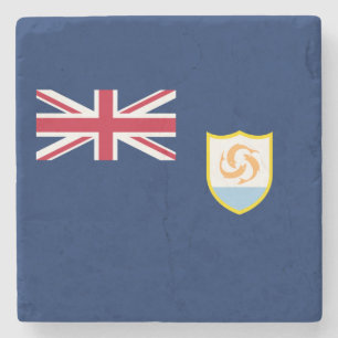 Posavasos De Piedra Bandera patriótica de Anguila