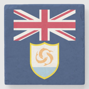 Posavasos De Piedra Bandera patriótica de Anguila