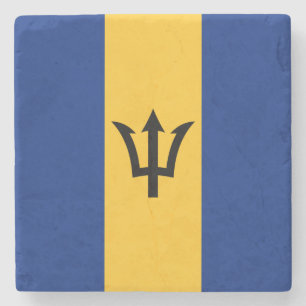 Posavasos De Piedra Bandera Patriótica de Barbados