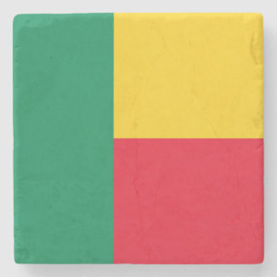 Posavasos De Piedra Bandera patriótica de Benín