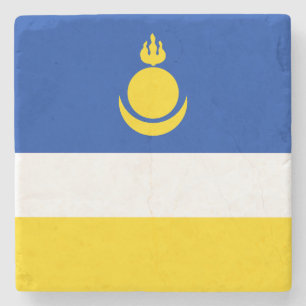 Posavasos De Piedra Bandera Patriótica de Buriatia