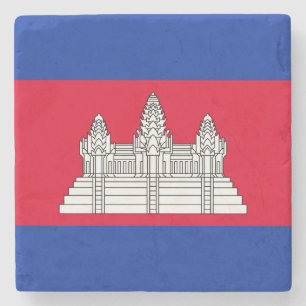 Posavasos De Piedra Bandera patriótica de Camboya