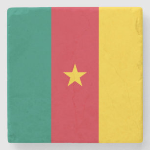 Posavasos De Piedra Bandera patriótica de Camerún