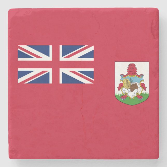 Posavasos De Piedra Bandera patriótica de las Bermudas (Anverso)
