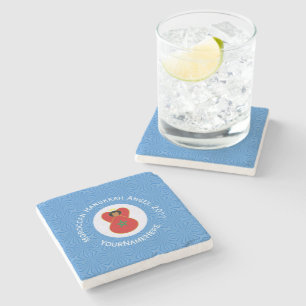 Posavasos De Piedra Bandera personalizada del ángel marroquí de Hanukk