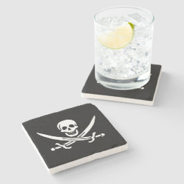 Posavasos De Piedra Bandera pirata jolly roger