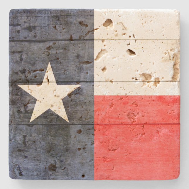 Posavasos De Piedra Bandera Rusa de Texas  (Anverso)