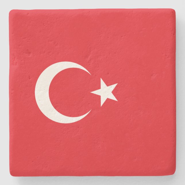 Posavasos De Piedra Bandera turca (Turquía) (Anverso)