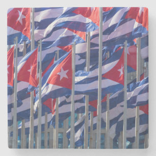 Posavasos De Piedra Banderas cubanas, La Habana, Cuba