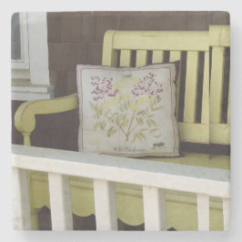 Posavasos De Piedra Baño amarillo y almohada - Viñetería de Martha