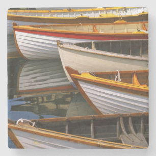 Posavasos De Piedra Barcos de colores vivos en el centro náutico de m