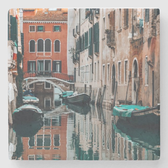 Posavasos De Piedra Barcos de Venecia (Anverso)