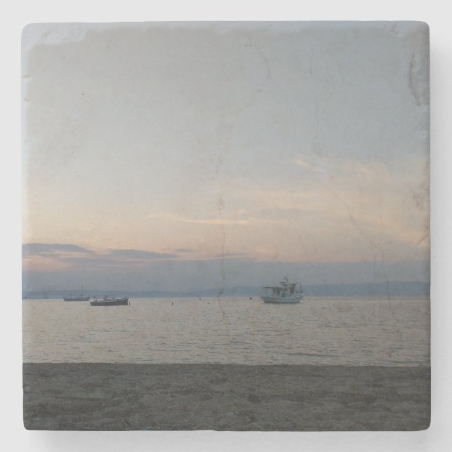 Posavasos De Piedra Barcos marinos de verano Marble Stone Coaster (Anverso)