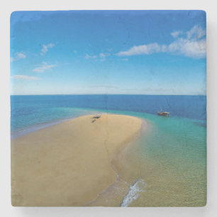 Posavasos De Piedra Barra de arena e isla del Ibo del Dhow el  ,
