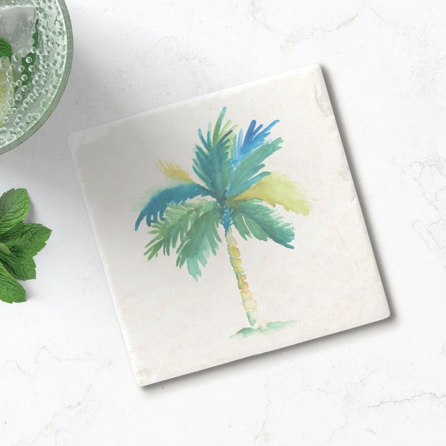 Posavasos De Piedra Barra Tiki del árbol de palmas tropical (Subido por el creador)
