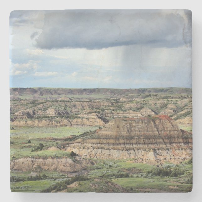 Posavasos De Piedra Barranco pintado en los Badlands de Dakota del (Anverso)