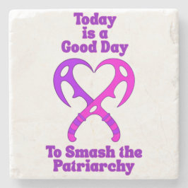Posavasos De Piedra Bat’leth Heart - Smash the Patriarchy