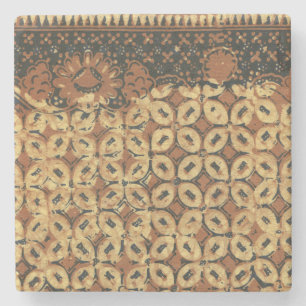 Posavasos De Piedra Batik Earthy Coffee Bean Elegante Rustic Rugged