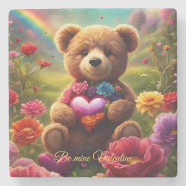Posavasos De Piedra Be mine Valentine Teddy 1