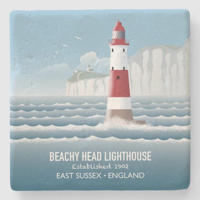 Posavasos De Piedra Beachy Head Lighthouse (Anverso)
