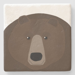 Posavasos De Piedra Bear Stone Coaster