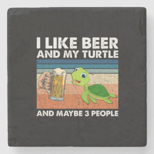 Posavasos De Piedra Bebedor de cerveza me gusta la cerveza y el cumple