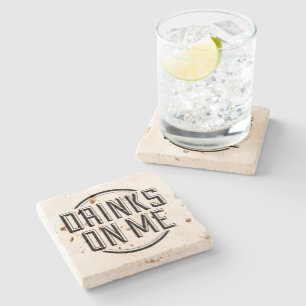 Posavasos De Piedra Bebidas lindas divertidas de la cita en mí