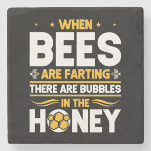 Posavasos De Piedra Beekeeper Gift Cuando las abejas están despidien