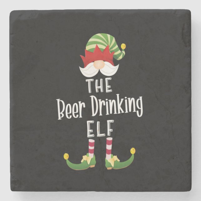 Posavasos De Piedra Beer Beer Elf Group Navidades Cumpleaños (Anverso)
