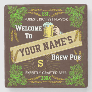Posavasos De Piedra Beer Brewpub Hops / Bienvenidos a la cebada:Person