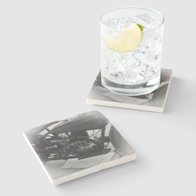 Posavasos De Piedra Beer Motorcycle Coaster 1 (Lateral)