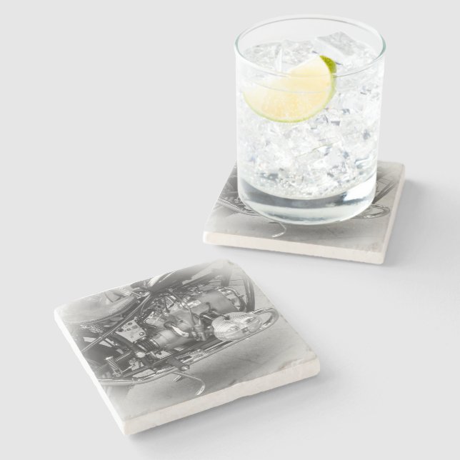 Posavasos De Piedra Beer Motorcycle Coaster 19 (Lateral)