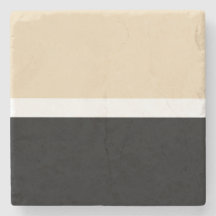 Beige Black Abstract Stripe