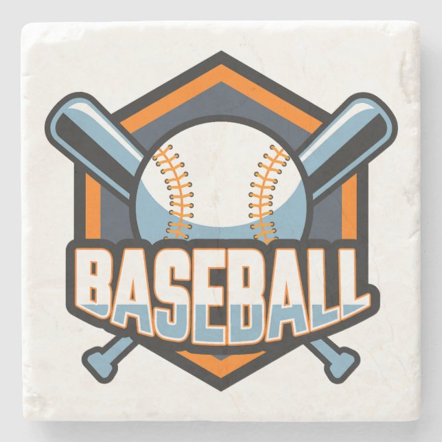 Posavasos De Piedra Béisbol color personalizado (Anverso)
