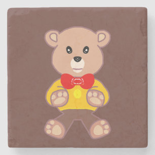 Posavasos De Piedra Beisge Teddy Bear Brown