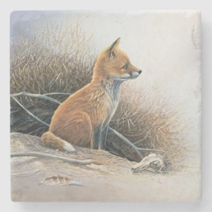 Posavasos De Piedra Bella Artes del Pequeño Fox