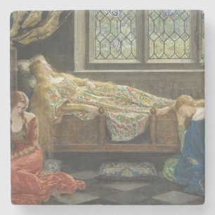 Posavasos De Piedra Belleza durmiente (por John Collier)
