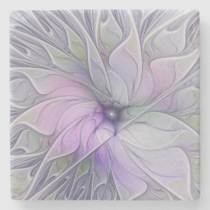 Posavasos De Piedra Belleza impresionante Arte abstracto moderno fract