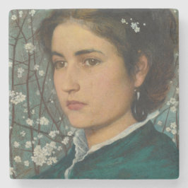 Posavasos De Piedra Belleza joven (mujer elegante) (retrato femenino)