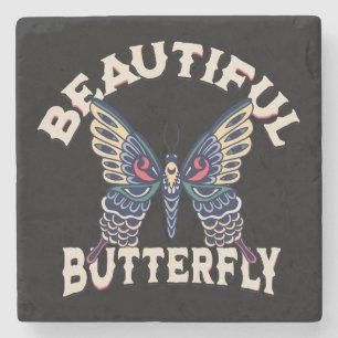 Posavasos De Piedra belleza-mariposa-retro-vector-arte-ilustracion-