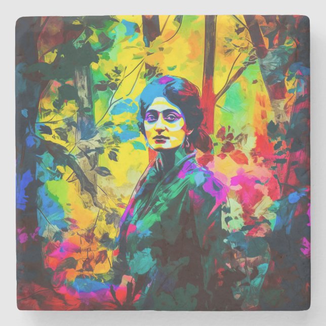 Posavasos De Piedra Belleza vibrante (Anverso)