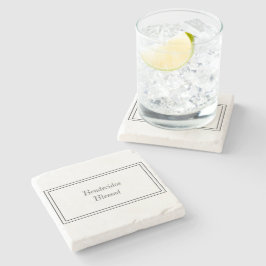 Posavasos De Piedra Bendecido bendecido español blanco y negro bilingü