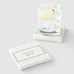 Posavasos De Piedra Bendecido bendecido español blanco y negro bilingü
