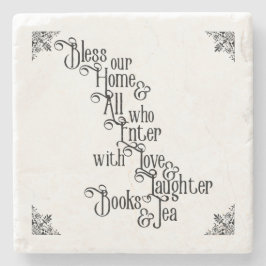 Posavasos De Piedra Bendiga nuestro hogar